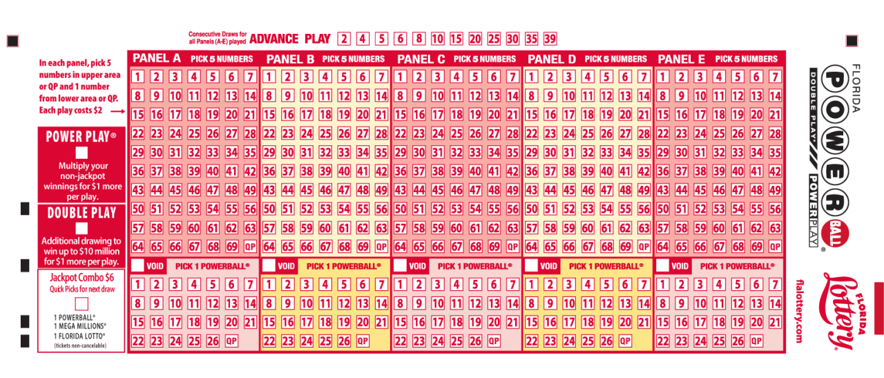Powerball Playslip